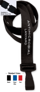 Brady 2136-3405 5/8" Anti-Microbial Lanyard Badge Card Holder - Black