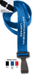 Brady 2136-3406 5/8" Anti-Microbial Lanyard Badge Card Holder - Royal Blue