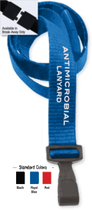 Brady 2136-3406 5/8" Anti-Microbial Lanyard Badge Card Holder - Royal Blue