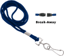 Brady 2137-2002 1/8" Round Braided Lanyard Badge Card Holder w/ Break-Away - Royal Blue - Swivel Hook