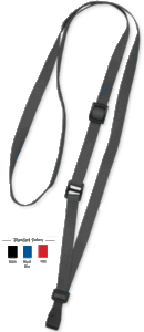 Brady 2137-2039 1/8" Round Braided Lanyard Badge Card Holder w/ Break-Away - Royal Blue - Swivel Hook