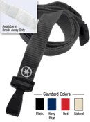 Brady 2137-2045 1/8" Round Braided Lanyard Badge Card Holder w/ Break-Away - Navy Blue - Swivel Hook