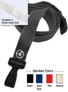 Brady 2137-2045 1/8" Round Braided Lanyard Badge Card Holder w/ Break-Away - Navy Blue - Swivel Hook