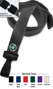 Brady 2137-2045 1/8" Round Braided Lanyard Badge Card Holder w/ Break-Away - Red - Swivel Hook