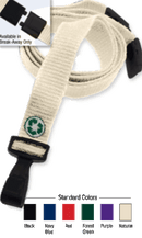 Brady 2137-2050 3/8" Bamboo Lanyard Badge Card Holder - Forest Green - Wide "No-Twist" Plastic Hook