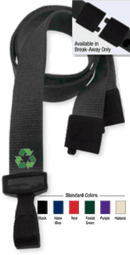 Brady 2137-2063 3/8" P.E.T. Recycled Lanyard Badge Card Holder - Navy Blue - Wide "No-Twist" Plastic Hook