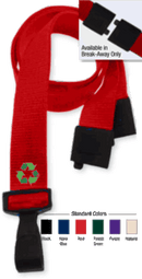 Brady 2137-2066 3/8" P.E.T. Recycled Lanyard Badge Card Holder - Purple - Wide "No-Twist" Plastic Hook