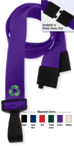 Brady 2137-2067 3/8" P.E.T. Recycled Lanyard Badge Card Holder - Natural - Wide "No-Twist" Plastic Hook