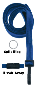 Brady 2137-3653 5/8" P.E.T. Recycled Lanyard Badge Card Holder - Red - Wide "No-Twist" Plastic Hook