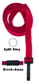 Brady 2137-3656 5/8" P.E.T. Recycled Lanyard Badge Card Holder - Purple - Wide "No-Twist" Plastic Hook