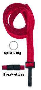 Brady 2137-3656 5/8" P.E.T. Recycled Lanyard Badge Card Holder - Purple - Wide "No-Twist" Plastic Hook