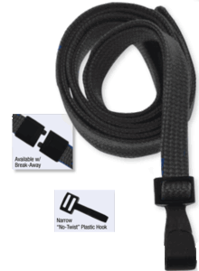 Brady 2137-4035 5/8" P.E.T. Recycled Lanyard Badge Card Holder - Natural - Wide "No-Twist" Plastic Hook
