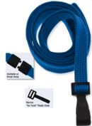 Brady 2137-4040 3/8" "No Twist" Lanyard Badge Card Holder - w/ Break Away - Royal Blue - Narrow "No Twist" Plastic Hook