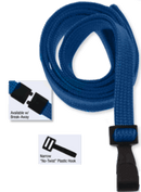 Brady 2137-4080 3/8" "No Twist" Lanyard Badge Card Holder - w/ Break Away - Navy Blue - Narrow "No Twist" Plastic Hook