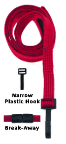 Brady 2137-4110 3/8" "No Twist" Lanyard Badge Card Holder - w/ Break Away - Green - Narrow "No Twist" Plastic Hook