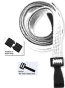 Brady 2137-4125  3/8" "No Twist" Lanyard Badge Card Holder - w/ Break Away - Navy Blue - Narrow "No Twist" Plastic Hook