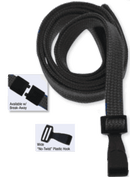 Brady 2137-4744 3/8" Flat Braid Awareness Lanyard Badge Card Holder - Pink - Narrow "No-Twist" Plastic Hook