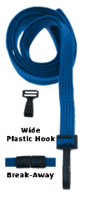 Brady 2137-4745 3/8" "No Twist" Lanyard Badge Card Holder - w/ Break Away - White - Narrow "No Twist" Plastic Hook