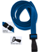 Brady 2137-4745 3/8" Flat Braided Lanyard Badge Card Holder - w/ Break-Away - Red - Narrow "No-Twist" Plastic Hook