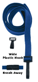 Brady 2137-4746 3/8" "No Twist" Lanyard Badge Card Holder - w/ Break Away - Black - Wide "No Twist" Plastic Hook