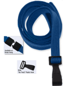 Brady 2137-4746 3/8" "No Twist" Lanyard Badge Card Holder - w/ Break Away - White - Wide "No Twist" Plastic Hook