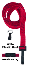 Brady 2137-4747 3/8" "No Twist" Lanyard Badge Card Holder - w/ Break Away - Royal Blue - Wide "No Twist" Plastic Hook