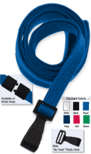 Brady 2138-4781 5/8" "No Twist" Lanyard Badge Card Holder - w/ Break Away - Royal Blue - Wide "No Twist" Plastic Hook