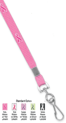 Brady 2138-5288 Pink Ribbon on Pink Lanyard Badge Card Holder - Swivel Hook