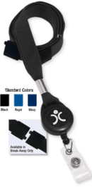 Brady 2138-7001 5/8" Lanyard Badge Card Holder Badge Reel Combo - Black - Badge Reel w/ Clear Strap