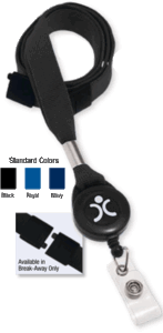 Brady 2138-7001 5/8" Lanyard Badge Card Holder Badge Reel Combo - Black - Badge Reel w/ Clear Strap