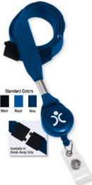 Brady 2138-7004 5/8" Lanyard Badge Card Holder Badge Reel Combo - Royal Blue - Badge Reel w/ Clear Strap