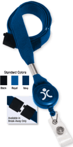 Brady 2138-7004 5/8" Lanyard Badge Card Holder Badge Reel Combo - Royal Blue - Badge Reel w/ Clear Strap