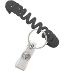 Brady 2140-6201 Color Elastic Wrist Band - Split Ring w/ Clear Strap - Black