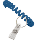 Brady 2140-6202 Color Elastic Wrist Band - Split Ring w/ Clear Strap - Blue