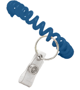 Brady 2140-6202 Color Elastic Wrist Band - Split Ring w/ Clear Strap - Blue