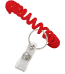 Brady 2140-6206 Color Elastic Wrist Band - Split Ring w/ Clear Strap - Red