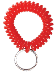 Brady 2140-6306 Color Elastic Wrist Band - Split Ring - Red