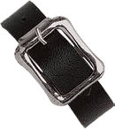 Brady 2420-2111 Black leatherette strap w/ nickel plated steel buckle & 3 adjustable holes