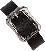 Brady 2420-2111 Black leatherette strap w/ nickel plated steel buckle & 3 adjustable holes