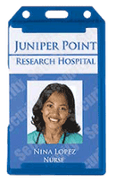 Brady 1840-8112 Keep Your ID Visible & Secure Badge Card Holder - Royal Blue - Horizontal