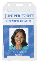 Brady 1840-8160 Keep Your ID Visible & Secure Badge Card Holder - Clear/Frosted - Horizontal