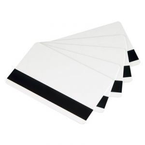 Zebra 104524-103 Zebra white composite cards, 30 mil high coercivity magnetic stripe (500 cards)