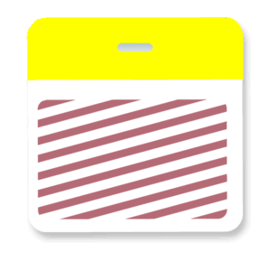 Timebadge backparts Expiring Badge - 3 x 3" Clip on Color Header - Yellow