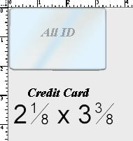 0602-2005 Credit Card Laminate: 2 1/8" x 3 3/8" - 10 mil