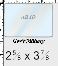 0603-2005 Government & Military Laminate: 2 5/8" x 3 7/8" - 10 mil