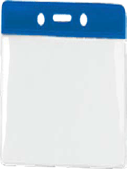 1820-1052 Color-Bar Holders for Quick Identification Badge Card Holder - Vertical - Blue Bar