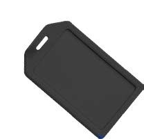 1840-6201 Rigid Luggage Tag Card Holder - Black