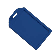 1840-6202 Rigid Luggage Tag Card Holder - Blue