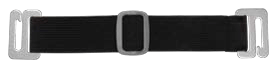 1840-7201 Interchangeable Adjustable Elastic Arm Band Strap Badge Card Holder - Black