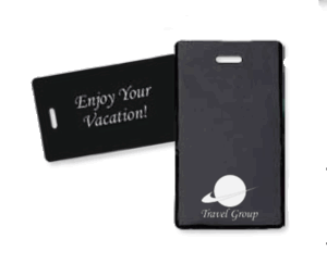 1845-2001 Semi Rigid Luggage Tag Card Holder - Black